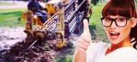 woman thumbs up about horizontal directional drilling