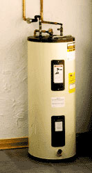 hot water heater in basement