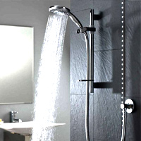 sliding bar showerhead inside bathroom of a toronto home