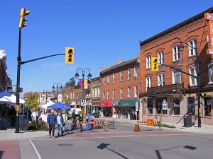 georgetown, ontario viewing the downtown area